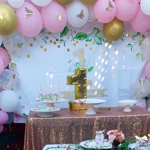 One birthday backdrop